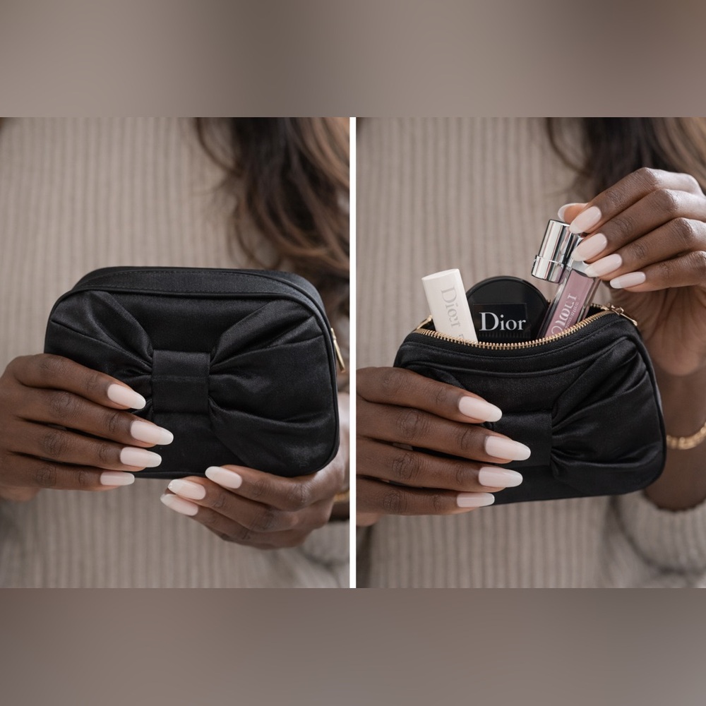 Dior Beauty bow cosmetic pouch